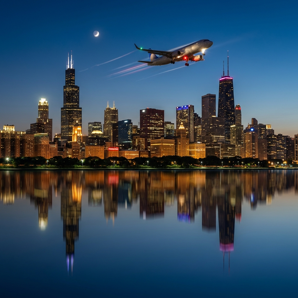 Chicago Night Skyline